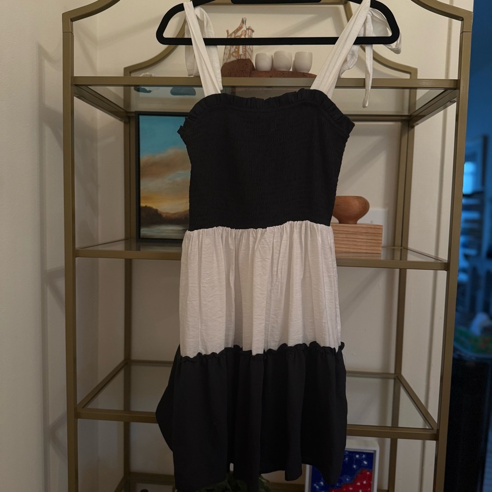 Black and White Summer Mini Dress